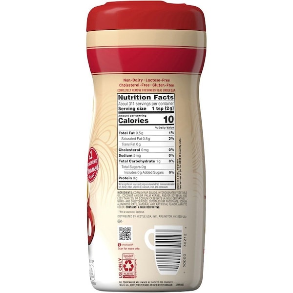 Coffee Mate Non-Dairy Powdered Creamer, Original, 22 oz Canister, PK12 30212 - main