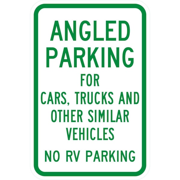 Lyle Angled Parking for Cars Trucks and Similar Vehicles, 12x18, Engineer Grade, White G-3213-EG_12x18 - main