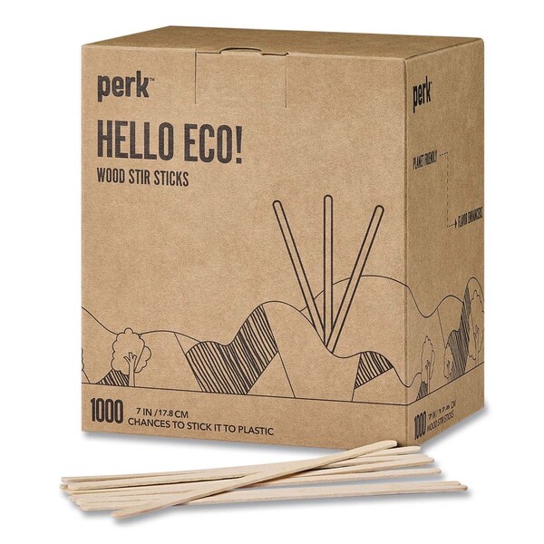 Perk Wood Stirrer, 7", 1000PK PK62345 - main