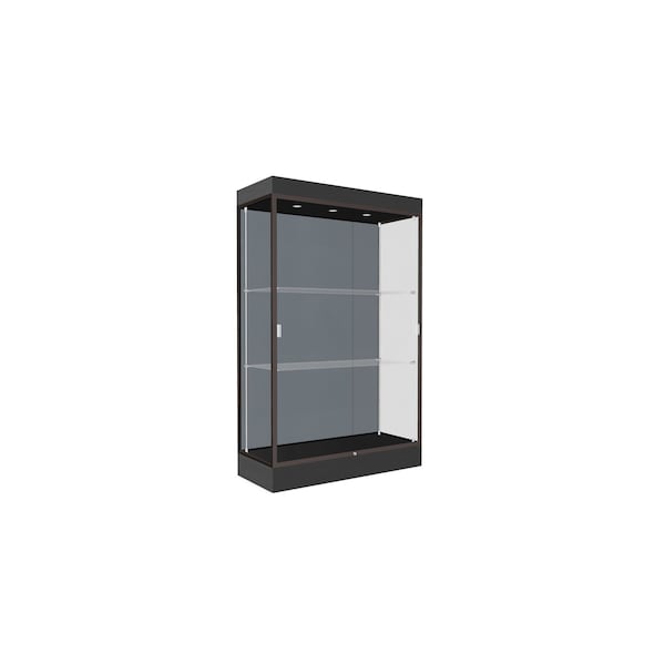 Ghent Lighted Floor Display Case 48x76x20, 6" Base, Bronze 92LFBS-BZ-BLK - main