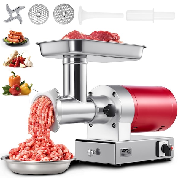 Vevor Electric Meat Grinder Machine Electric Meat Mincer 661 Lbs/Hour 800W Red 5G-22A - main