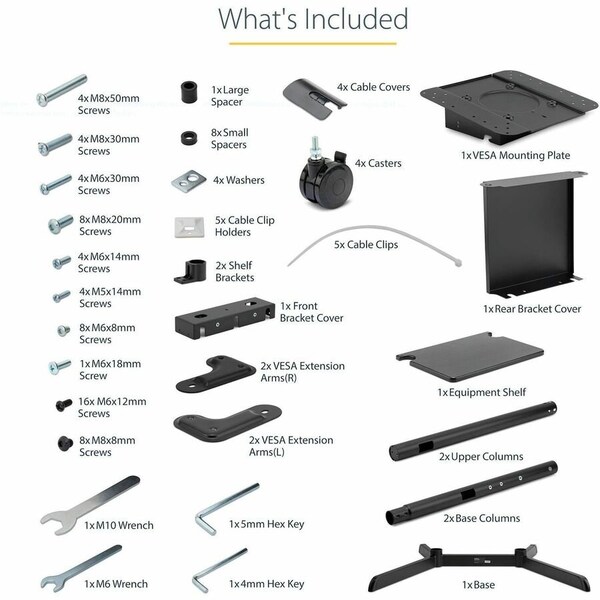 Startech.Com Mobile TV Cart/Stand 37-70in VESA Mount MBLTVSTNDEC - main