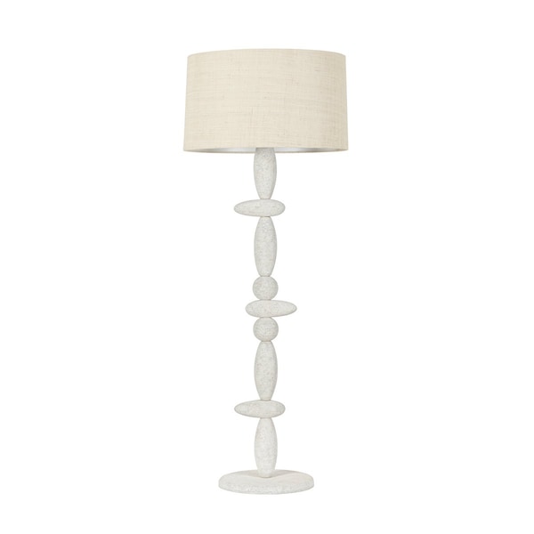 Troy Lighting Cullen 1 Light Floor Lamp, Vintage Gold Leaf and Ceramic Gypsum Clay, 24 In x 63.5 In PFL5564-VGL/CGL - main
