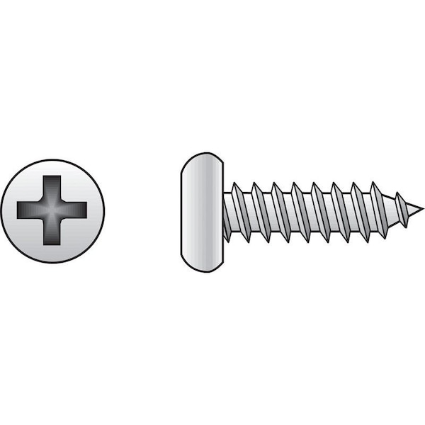 Hillman Sheet Metal Screw, Pan Head Phillips Drive, 100 PK 80130 - main