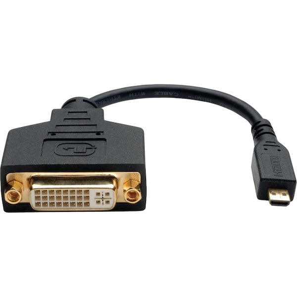 Tripp Lite 6IN MICRO HDMI TO DVI-D ADAPTER CONVERTER HDMI MALE TYPE D TO DVI-D FEMALE 6INC P132-06N-MICRO - main