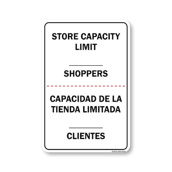Signmission Public Safety Sign, Store Capacity Limit Shoppers Spanish, 24in X 18in Decal, OS-NS-D-1824-25439 OS-NS-D-1824-25439 - main