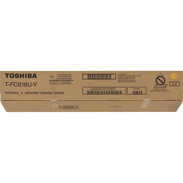 Toshiba Yellow Toner Cartridge, 39,200 Yield TFC616UY - main