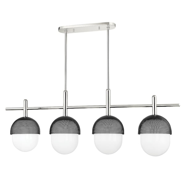 Hudson Valley Lighting Nyack 4 Light Linear 52 In. Polished Nickel/Black 6152-PN/BK - main