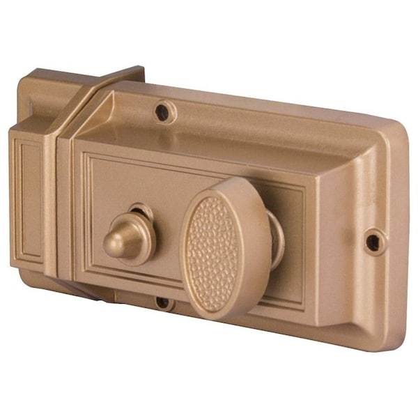 Prosource Rim Deadbolt, Keyed Different Key, Brass, Brass, Kwikset Keyway, 1-2-3/8 in Thick Door 6296453-PS - main