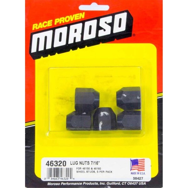 Moroso 46320 0.43-20 in. Lug Nuts, 5PK MOR46320 - main