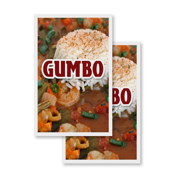 Signmission Gumbo, Vinyl Decals Only 24 Inch x 36 Inch, Vinyl Decal, 2PK DSB-2436-2PACK-Gumbo - main