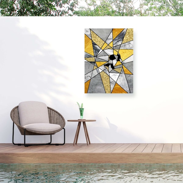 Trademark Fine Art Outdoor Canvas Art Ali Gulec 'Fragment Skull' Wall Art for Patios, or Gardens GRL01300-OC2432WR - main