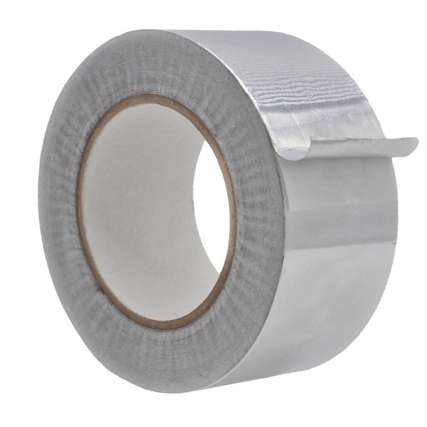 Wod Tape Commercial Grade Aluminum Foil Tape Multipurpose for HVAC and Insulation: 2.5 in. x 50 yds, 20PK WOD AFT16A-02500-20-50-SIL - main