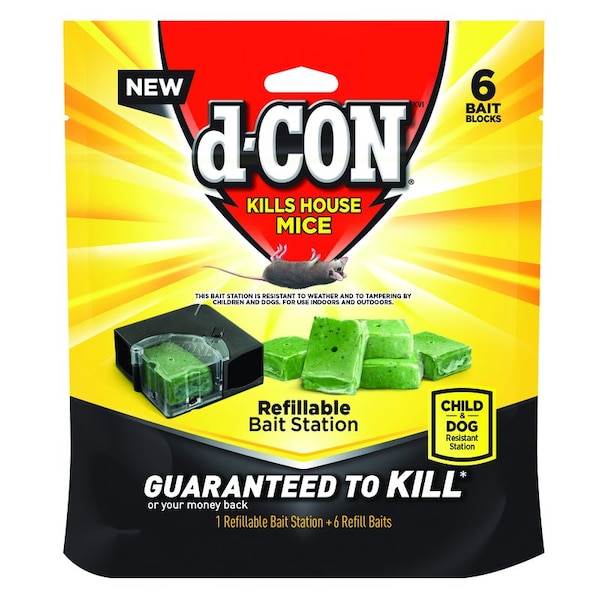 D-Con Bait Station Blocks For Mice, 6PK 1920098665 - main