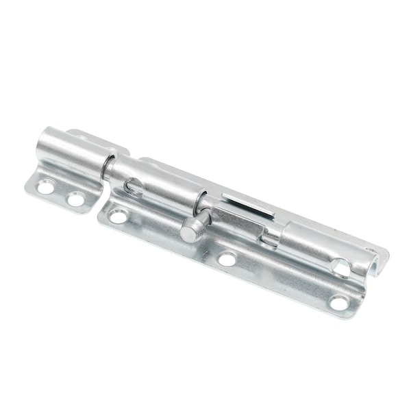 Prime-Line Door and Gate, Heavy Duty Slide Barrel Bolt Latch 5 inch with Screws, Zinc Plated, Rust Resistant U 117630 - main