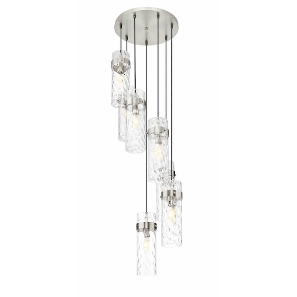 Z-Lite Fontaine 7 Light Chandelier, Brushed Nickel, 19.5 In W x 15 In H 7002P5-7R-BN - main