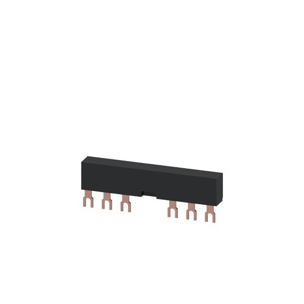 Siemens 3-phase busbars modular spacing 65 mm for 2 switches and accessories fork 3RV1915-4AB - main