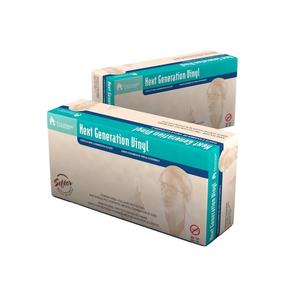 Dynarex Next Generation Stretch Vinyl Exam Gloves, Large, Powder Free, 1000PK 6824 - main