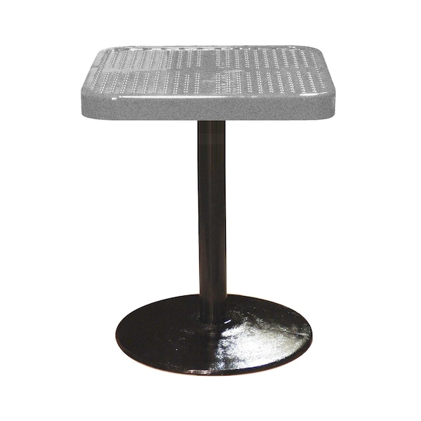 Leisure Craft 24" Square Perforated Pedestal Table, Portable, 30"H, Granite SQ24TAB30-GRANITE - main