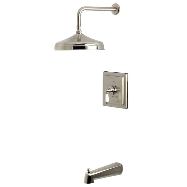 Kingston Brass Single-Handle Pressure Balanced Tub and Shower Faucet, Brushed Nickel KB6148PL - main