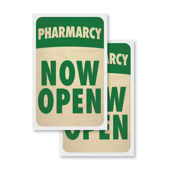 Signmission Pharmacy, Vinyl Decals Only 24 Inch x 36 Inch, Vinyl Decal, 2PK DSB-2436-2PACK-30412 - main