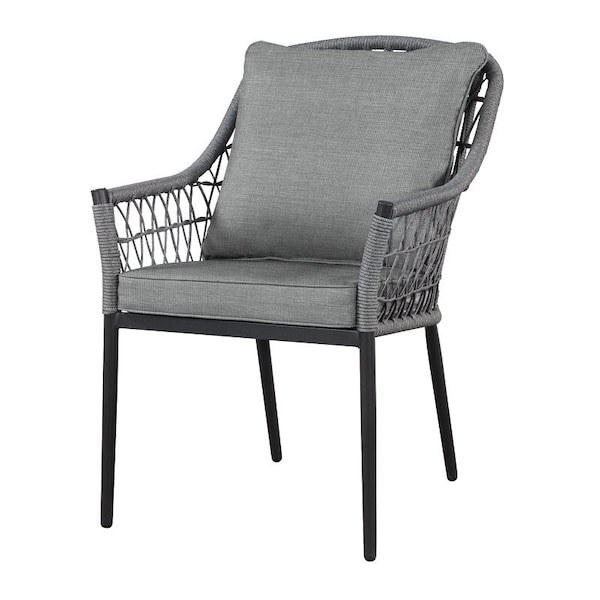 Seasonal Trends Dining Chair, 24.4 in W, 26.4 in D, 35.83 in H, Steel Frame, Charcoal Frame, 6PK HKVS932B - main