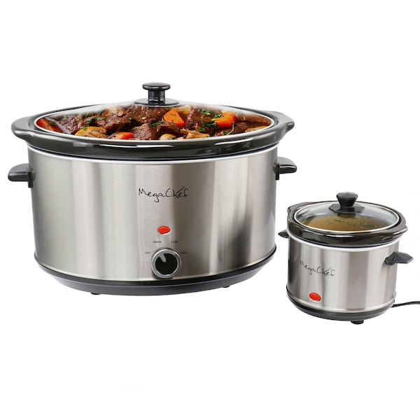 Megachef 8 Quart Slow Cooker with Bouns Mini 0.6 Quart Warmer MCSL-3000 - main