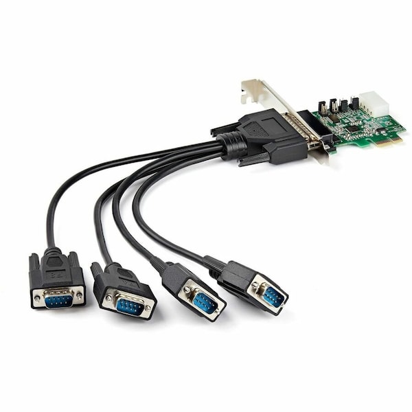 Startech.Com 4 PORT PCI EXPRESS RS232 SERIAL CONTROLLER CARD W/16950 UART/ASIX AX99100 - BI-D PEX4S953 - main
