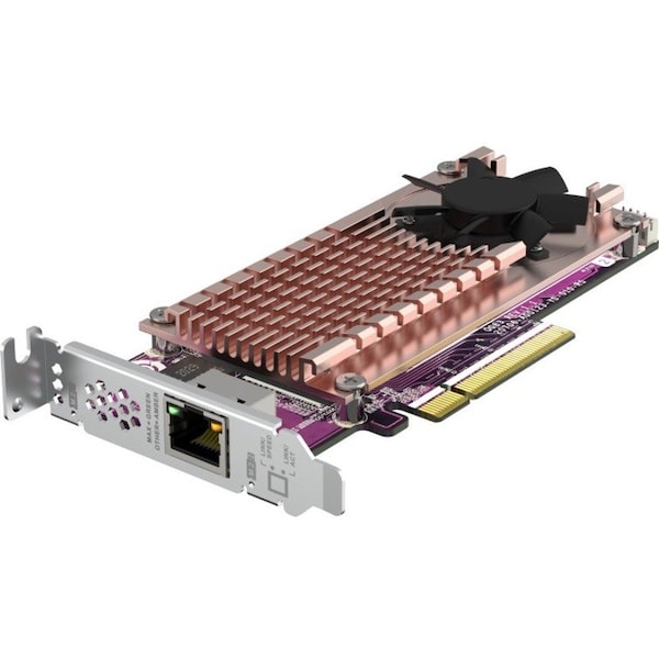 Qnap QM2 SERIES, 2 X PCIE 2280 M.2 SSD SLOTS, PCIE GEN3 X 8 , 1 X AQC113C 10GBE NBASE QM2-2P10G1TB - main