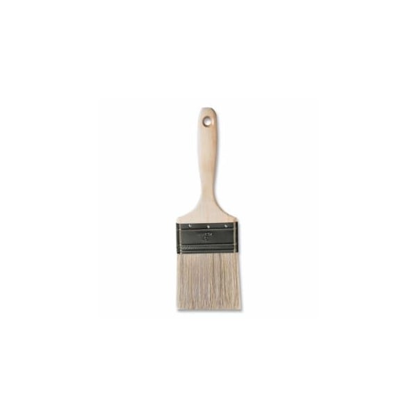 Bestt-Liebco One Coat, Trim/Wall White China Brush, 11/16 in Thick, 3 in W, Beavertail Style/Sanded Wood, 6PK 425-996840300 - main