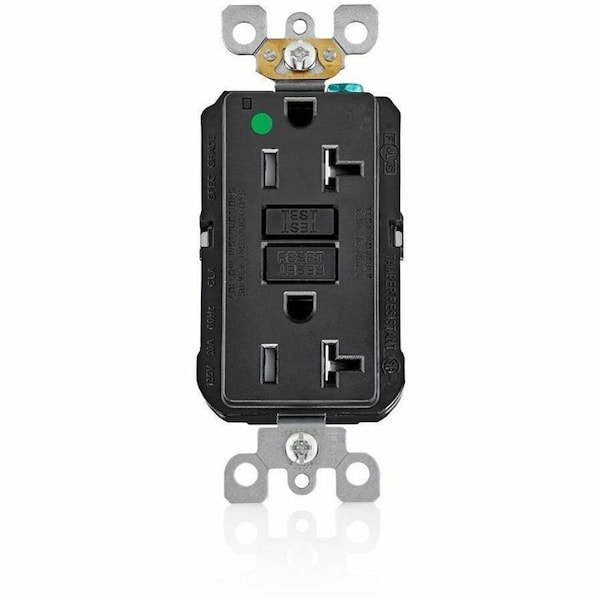 Leviton Duplex Straight Blade Receptacle, 5-20R, 20 A, 125V AC, 2 Pole, 3 Wire, Flush Mount, Grounded AFTR2-HGE - main
