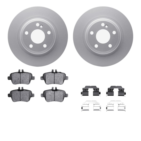 Dynamic Friction Co DFC GEOSPEC Coated Rotors with 5000 Brake Pads - Ceramic and Hardware 4512-63201 - main