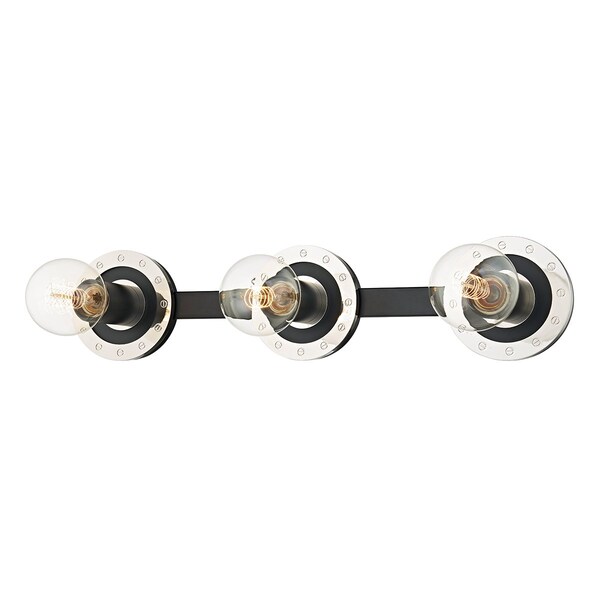 Troy Lighting Teo 3 Light Bath And Vanity 21.75 In. Polished Nickel/Soft Black B2083-PN/SBK - main