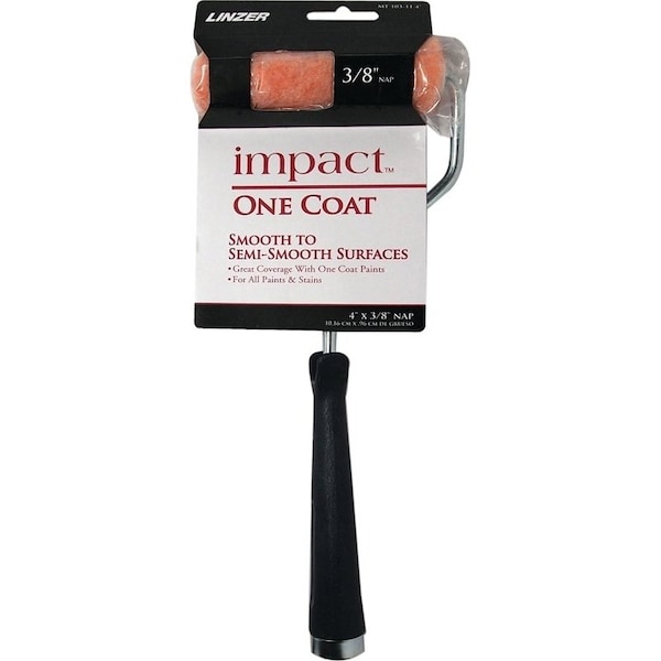 Linzer MT103-11 4IN Mini Roller, 3/8 in Nap, Knit Polyester Fabric Cover, 4 in L Roller MT 103-11 4IN - main