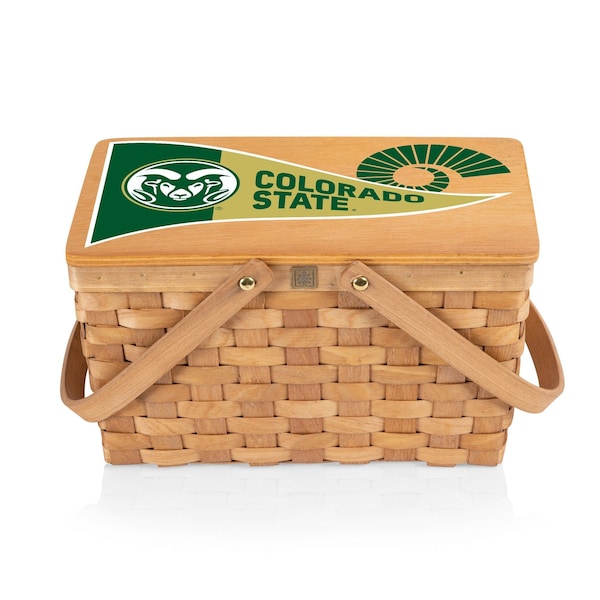 Picnic Time Family Of Brands NCAA Colorado State Rams Poppy Personal Picnic Basket 124-00-299-134-0 - main