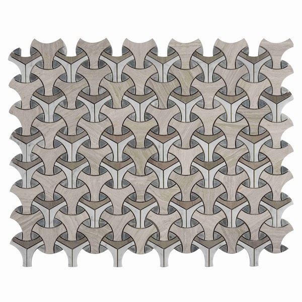 Apollo Tile Gray 9x11 Bianco Carrara, Bardiglio Marble Polished Floor and Wall Mosaic Tile 3.19 sqft/case, 5PK APLSV88IR03A - main