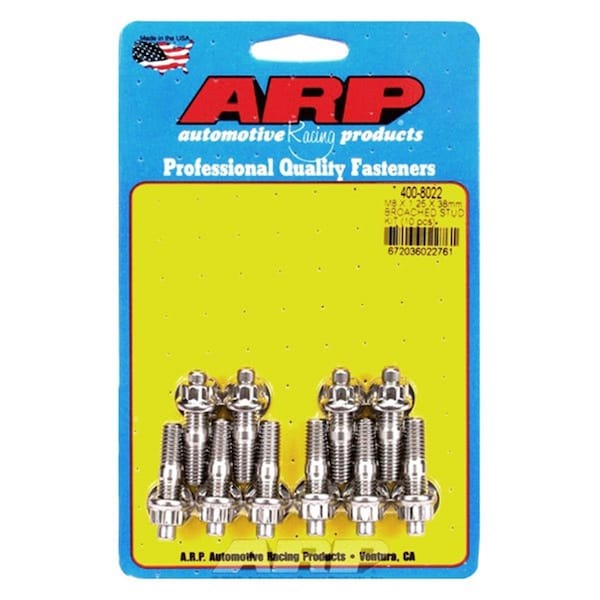 Whole-In-One 400-8022 M8 x 1.25 in. x 38 mm Stainless Steel Stud Kit - 10 Piece WH3613490 - main