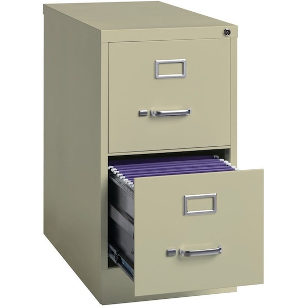 Lorell 15" W 2 Drawer Lorell Metal Vertical File, Putty LLR60655 - main
