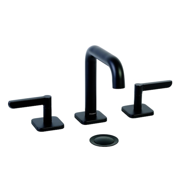 Speakman Mid Spout Widespread Faucet, 1.2 GPM, Matte Black SB-3122R-MB - main
