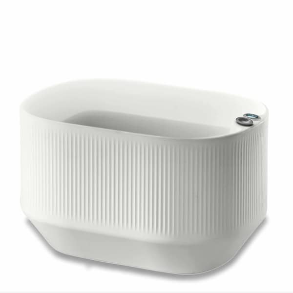 Crescent Garden TruDrop Modular Self-Watering Mini Trough Planter - Indoor/Outdoor - Cloud White, 20"x14"x12"H A613000 - main