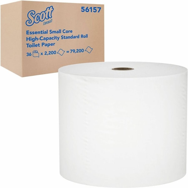 Scott Scott Small Core, 1 Ply, 2,200 Sheets, White, 36 PK 56157 - main