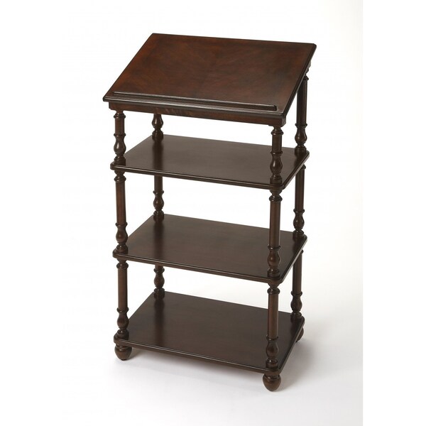 Homeroots 24" Dark Brown Standing Desk 389447 - main