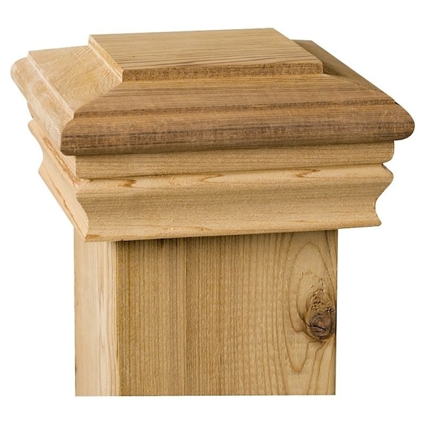 Maine Ornamental 72262 Post Cap, 3-1/2 x 3-1/2 in Post/Joist, Flat Top, 4 in L, 4 in W 72262 - main