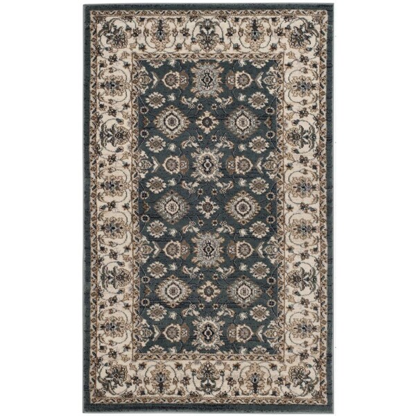 Safavieh 4 x 6 ft. Lyndhurst Power Loomed Small Rectangular Area RugTeal & Cream LNH332T-4 - main