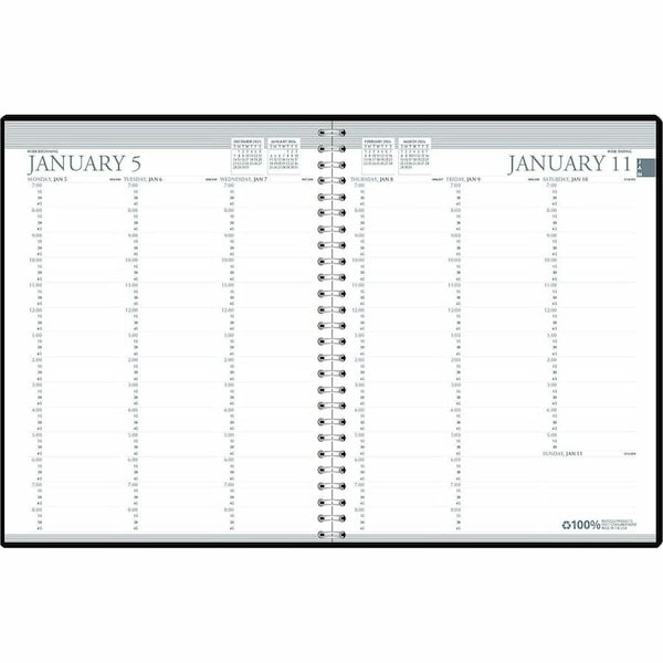 House Of Doolittle Weekly Appointment Planner, 8.5'' x 11'', Black, 2025 27202 - main