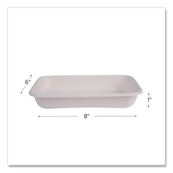 Eco-Products Vanguard Worldview Renewable/Compostable Sugarcane Take-Out Container, 24oz, 8 x 6 x 1, White, 400PK EP-SCRC24NFA - main