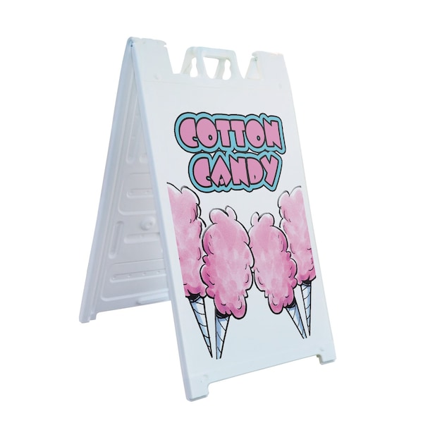 Signmission Cotton Candy, A-Frame & 2 Decals Installed, Heavy-Duty Plastic Frame SBHD-D-2436-Cotton Candy - main