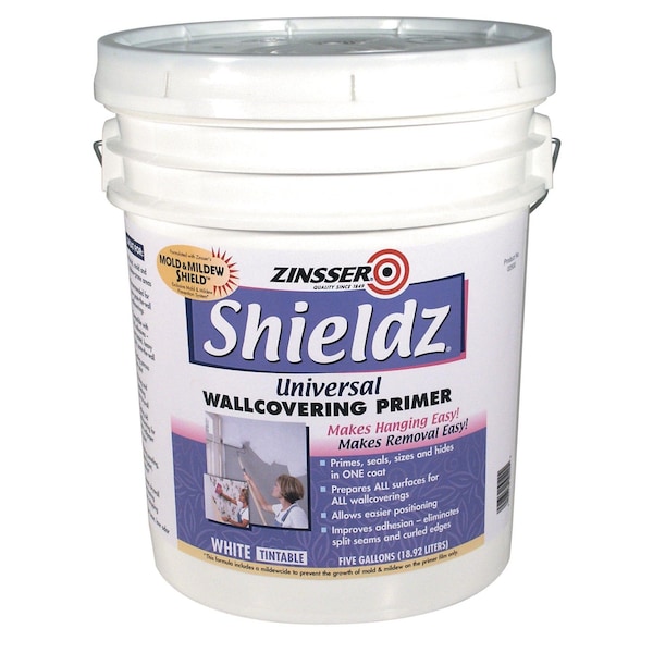 Zinsser ShieldZ Universal Wallcovering Primer, White, 5 Gallon 2500 - main