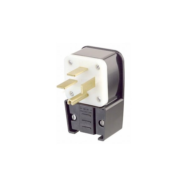 Leviton Straight Blade Plug, 15-50P, 50 A, 250V AC, 3 Pole, Screw Terminals, Grounded 8452-P - main