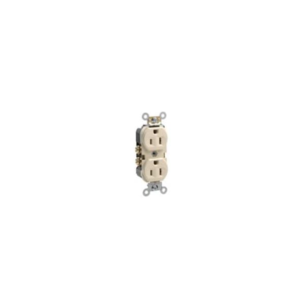 Leviton Commercial Grade Duplex Receptacle, 15 Amp, 125 Volt BR15-E - main